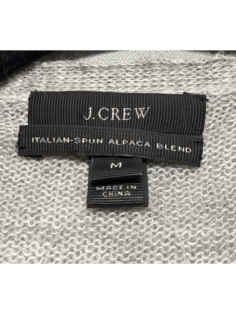 J. Crew Cardigan Italian-Spun Alpaca Blend Size M Sequin Bow Gray Sweater Knit - Picture 2 of 9
